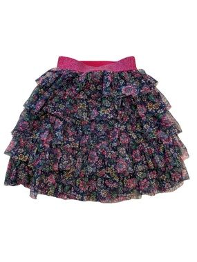 Mini Boden Floral Tulle Ruffle Skirt 2-3 Years